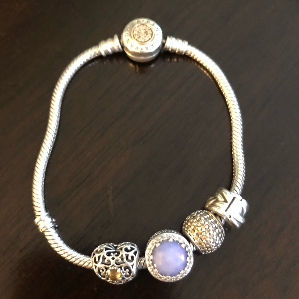 Authentic pandora charm bracelet